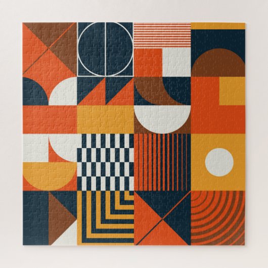 ネオ地域:ヴィンテージ抽象芸術構成 ジグソーパズル (縦)