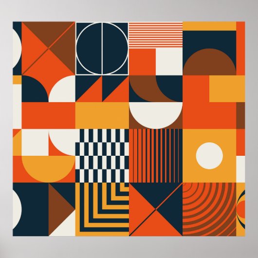 ネオ地域:ヴィンテージ抽象芸術構成 ポスター (正面)