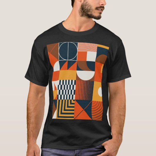 ネオ地域:ヴィンテージ抽象芸術構成 Tシャツ (正面)
