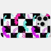 ネオ市松模様にこうもり Case-Mate iPhoneケース (裏面 (横))