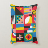 ネオ幾何イラストレーション。図形とp アクセントクッション (正面(垂直))