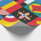 ネオ幾何イラストレーション。図形とp ラッピングペーパー (角)