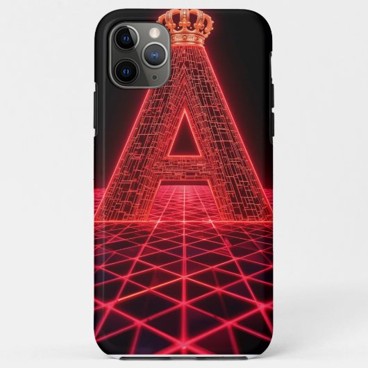 ネオ白熱［赤熱］光を放つンレッド文字A Case-Mate iPhoneケース (裏面)