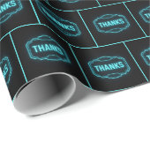 ネオ白熱［赤熱］光を放つン感謝していサインオンブラック ラッピングペーパー (ロールコーナー)