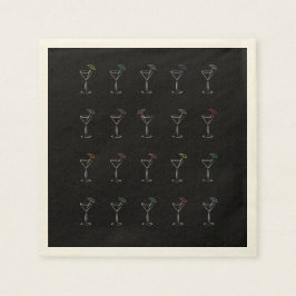 ネオ素晴らしクールンマルティーニグラス スタンダードカクテルナプキン