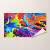 ネオ絵を描ン流体爆発 バスタオルセット (ハンドタオル)