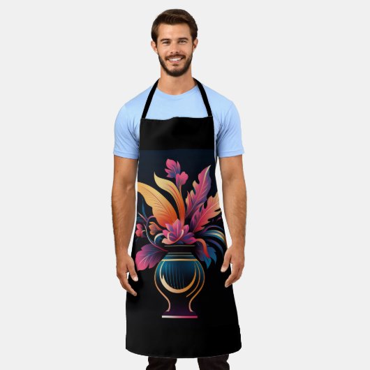 ネオ花瓶#1 エプロン (着用した状態)