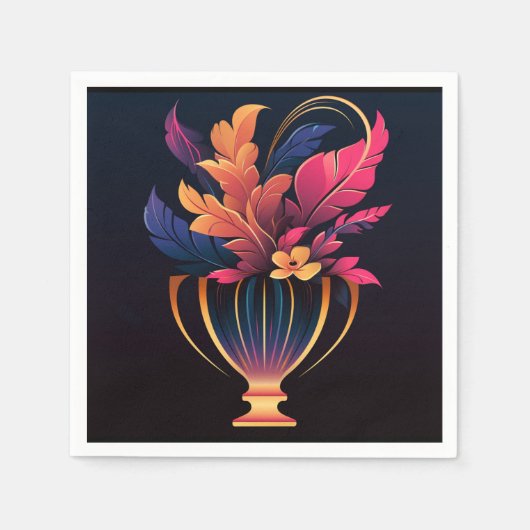 ネオ花瓶#2 スタンダードカクテルナプキン (正面)