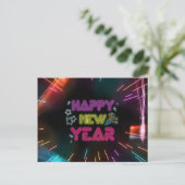 ネオ芸術的ン線ハッピーニューイヤー葉書 ポストカード (スタンド正面)