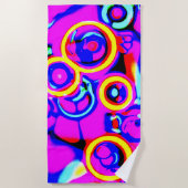 ネオ鮮やかカラフルン模様 ビーチタオル (正面)