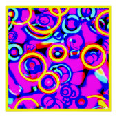 ネオ鮮やかカラフルン模様 ポスター (正面)