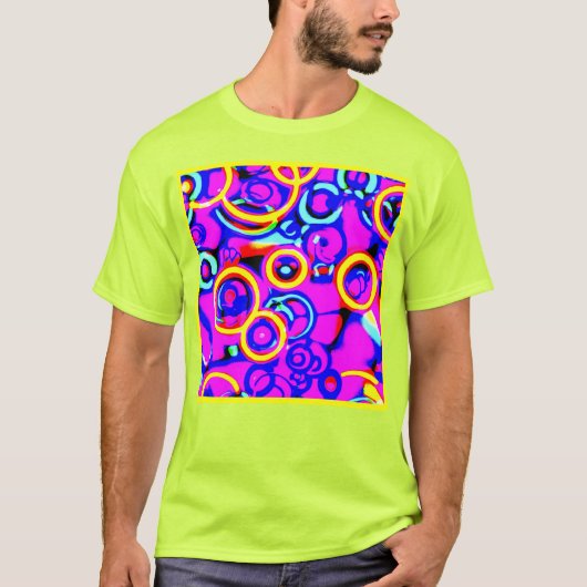ネオ鮮やかカラフルン模様 Tシャツ (正面)