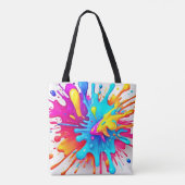 ネオ鮮やかン絵を描プスプラッシュアート トートバッグ (裏面)