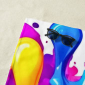 ネオ鮮やかン絵を描プスプラッシュアート ビーチタオル (インサイチュ)