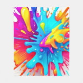 ネオ鮮やかン絵を描プスプラッシュアート フリースブランケット (正面)