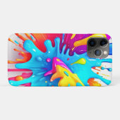 ネオ鮮やかン絵を描プスプラッシュアート Case-Mate iPhoneケース (裏面(横))