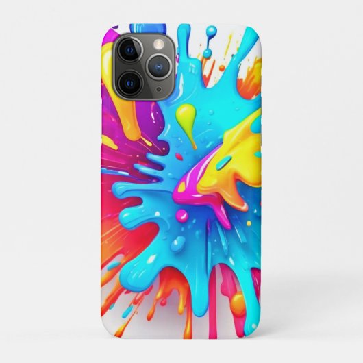 ネオ鮮やかン絵を描プスプラッシュアート Case-Mate iPhoneケース (裏)