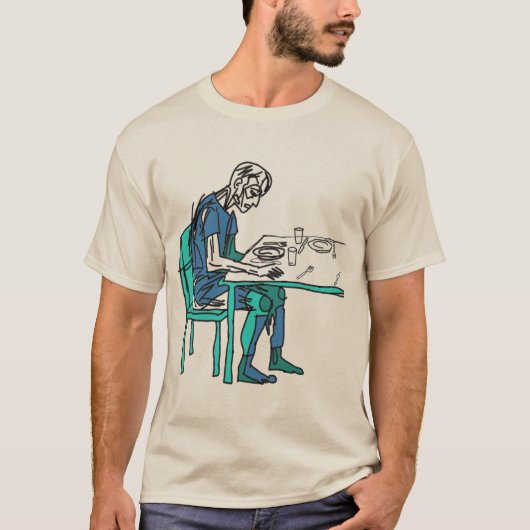 ネオ・エクスプレッショニズムの空腹抽象芸術デザイン Tシャツ (正面)