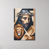 ネオ・キュビストのエレガンス：ブリトへの献上品 キャンバスプリント (正面)