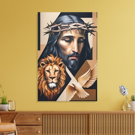 ネオ・キュビストのエレガンス：ブリトへの献上品 キャンバスプリント (インサイチュ (リビング))