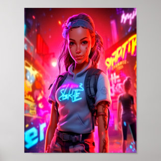 ネオ・シティでの夜の冒険 ポスター