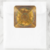 ネオ・ビザンチンモザイク大聖堂天井の神の街 スクエアシール (バッグ)