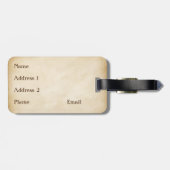 ネオ·ワービクトリアンルド·マップ·スチームパンパーソナライズされたク ラゲッジタグ (裏面横)