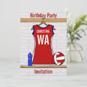 ネカスタムットボール、赤(青と白) 招待状 (スタンド正面)