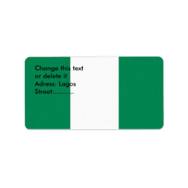 ネガカスタムリア国旗のラベル ラベル