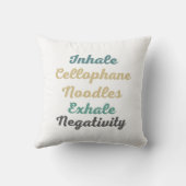 ネガティビティを持つセロファン麺を吸い込む クッション (裏面)