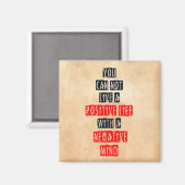 ネガティブな心で前向き生きることはできない マグネット (正面/裏面)