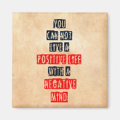 ネガティブな心で前向き生きることはできない マグネット (正面)