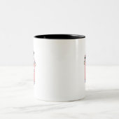 ネガティブな思考 ゴミ箱 楽しいセルフケア ツートーンマグカップ (中央)