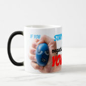 ネガティブな状況でも ポジティブさを保てば、あなたは勝つ! モーフィングマグカップ (左)