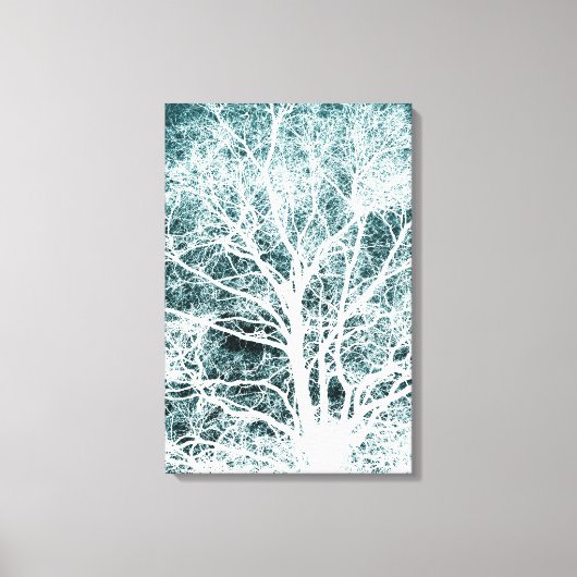 ネガティブイメージツリーパターン キャンバスプリント (正面)