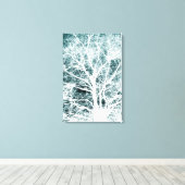 ネガティブイメージツリーパターン キャンバスプリント (インサイチュ (ウッドフロア))