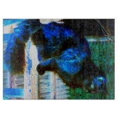 ネガティブフォトアート「ブラック」猫カットボード カッティングボード (正面)