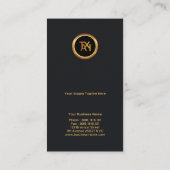 ネガ宇宙デザインクリエイティブブラックタクシードライバー 名刺 (裏面)