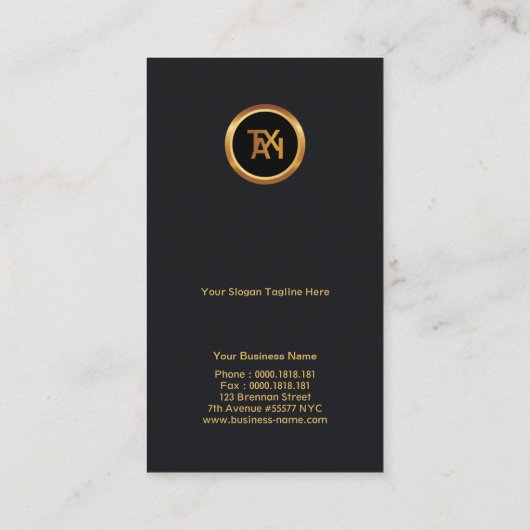 ネガ宇宙デザインクリエイティブブラックタクシードライバー 名刺 (裏面)