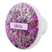 ネギと夏の花パーソナライズされた セラミックノブ (右)