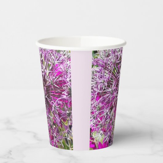 ネギと夏の花 紙コップ (左)