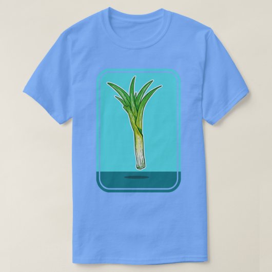 ネギの野菜植物 Tシャツ (デザイン正面)