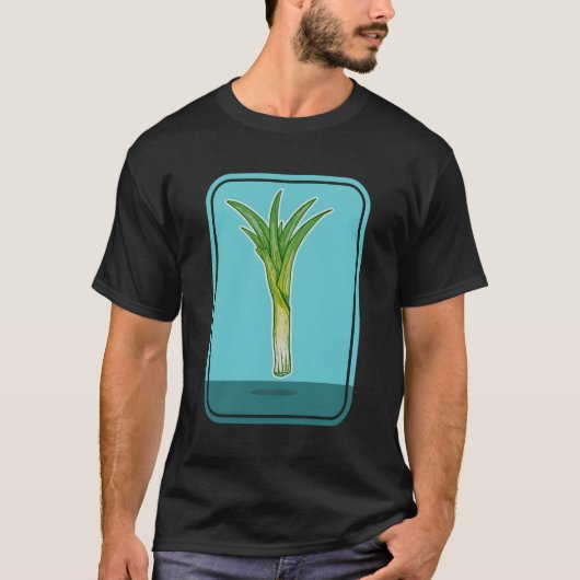 ネギの野菜植物 Tシャツ (正面)