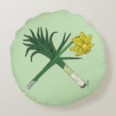 ネクと水仙の交差点 ラウンドクッション (裏面)