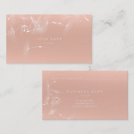 ネクストアポイントメントカードダンデグラデーションリオンスキニー赤面 予約カード (正面/裏面)