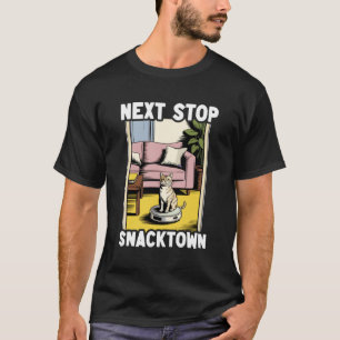 ネクストストップスナックタウン 猫 ロボット掃除機 猫 1 Tシャツ
