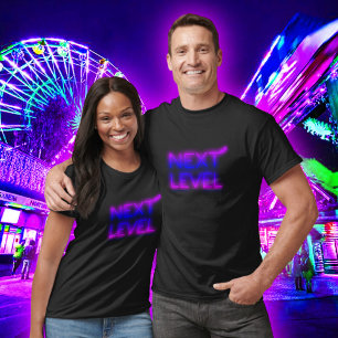 ネクストレベルL.A.サンセットネオンブラック Tシャツ