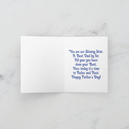 ネクタイとシャツのお父さんの日用グリーティングカード カード (内部)