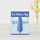 ネクタイとシャツのお父さんの日用グリーティングカード カード (黄色い花)