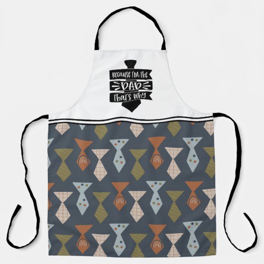 ネクタイのお父さんのデイエプロンパーソナライズされたー エプロン (正面)